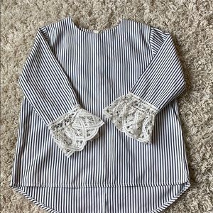 Black and white stripe dressy top!